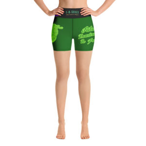 Green Foshaci Yoga Shorts