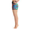 Blue Multi F-O-Shaci Yoga Shorts - Image 2